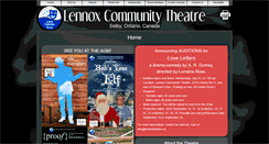 Desktop Screenshot of lennoxtheatre.ca